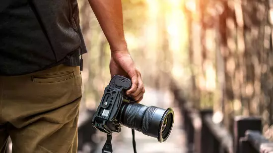 homme materiel photo coucher soleil