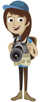 photographe amatrice casquette appareil photo